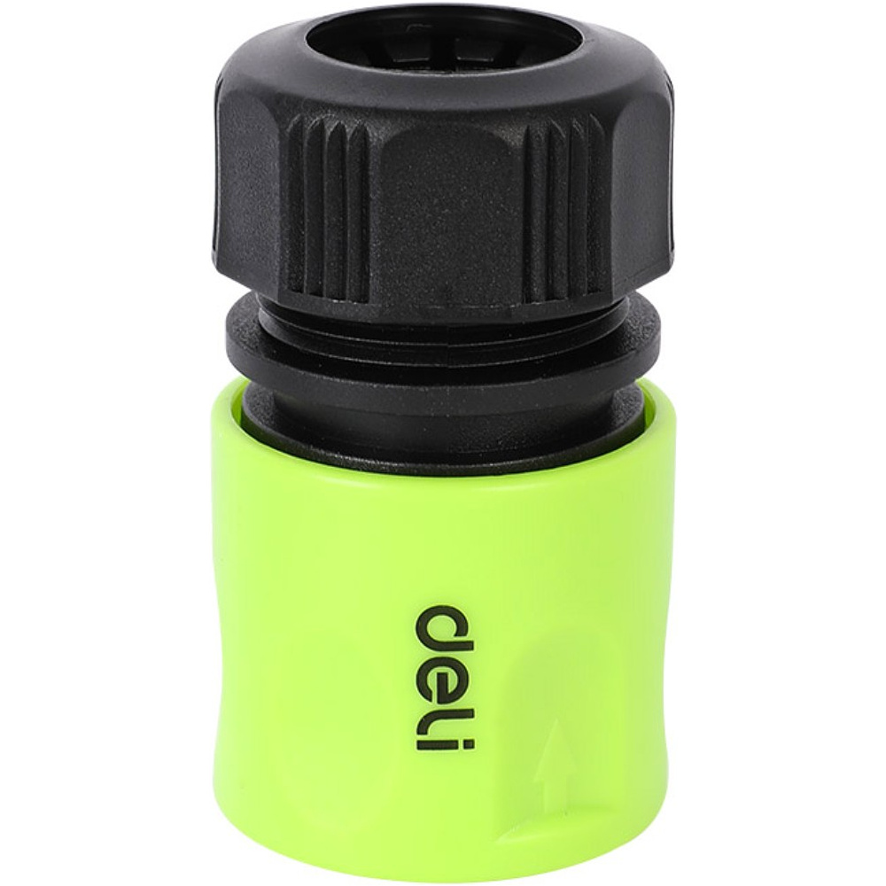 Соединитель-коннектор для шлангов Deli GS EDL8792, 1/2", быстросъемный, черный, зеленый