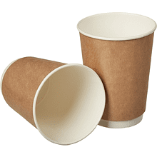 Стакан картонный 25 шт, 300 мл, крафт ECO