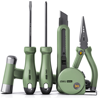 Набор инструментов 6 предметов Deli "Home", зеленый - 2