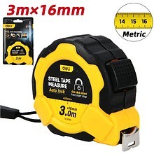 Рулетка Deli YS EDL3795, 3 м х 16 мм, желтый, черный
