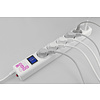 Сетевой фильтр Power Cube "SPG(5+1)-16B-1.9М", белый - 6