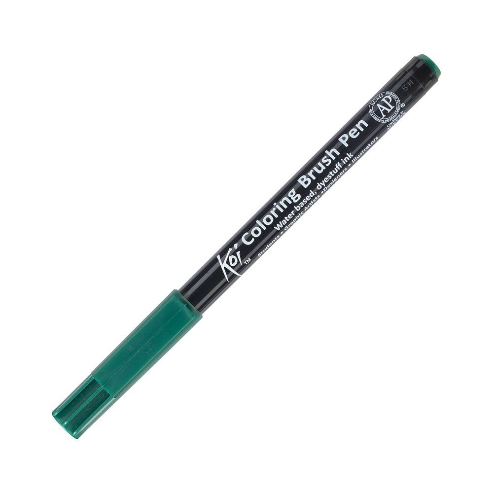 Маркер акварельный "Koi Color Brush", зеленый