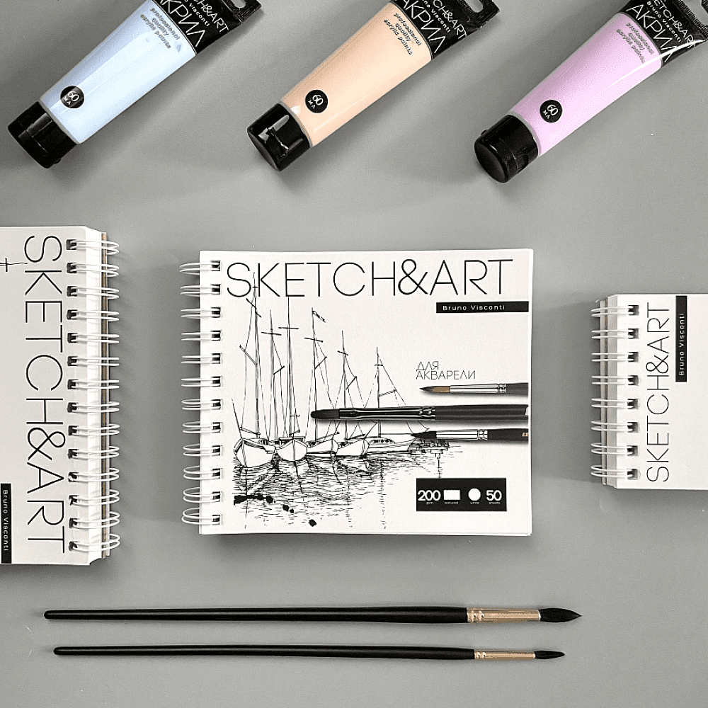 Скетчбук "Sketch&Art", 18х15.5 см, 200 г/м2, 50 листов, на спирали  - 6