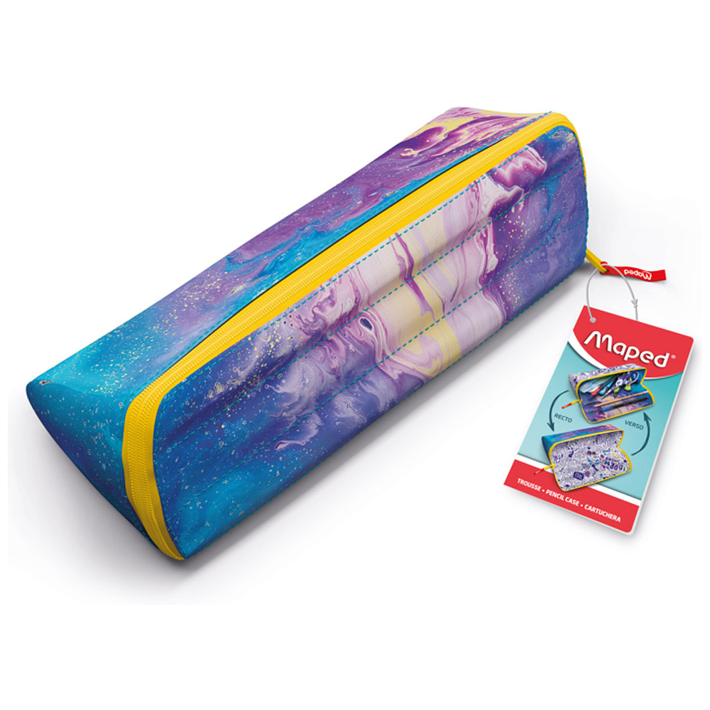 Пенал Maped "Open XXL", 1 отделение, розовый, голубой - 7