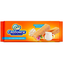 Вафли "Сладонеж", 270 г, со сливочным кремом
