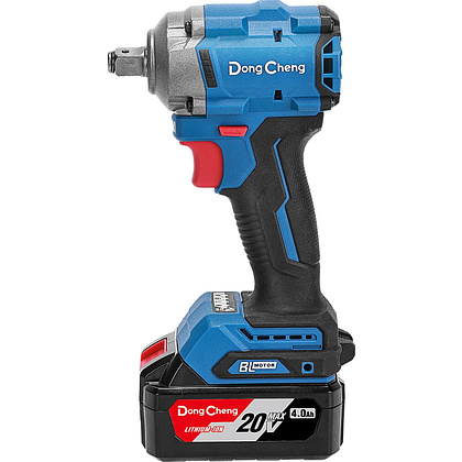 Набор аккумуляторного электроинструмента DongCheng DCKIT28 (TYPE EK), 20 В, 2 АКБ, 4 Ач, З/У 4 А (дрель-шуруповерт DCJZ2060i + гайковерт DCPB358) - 8