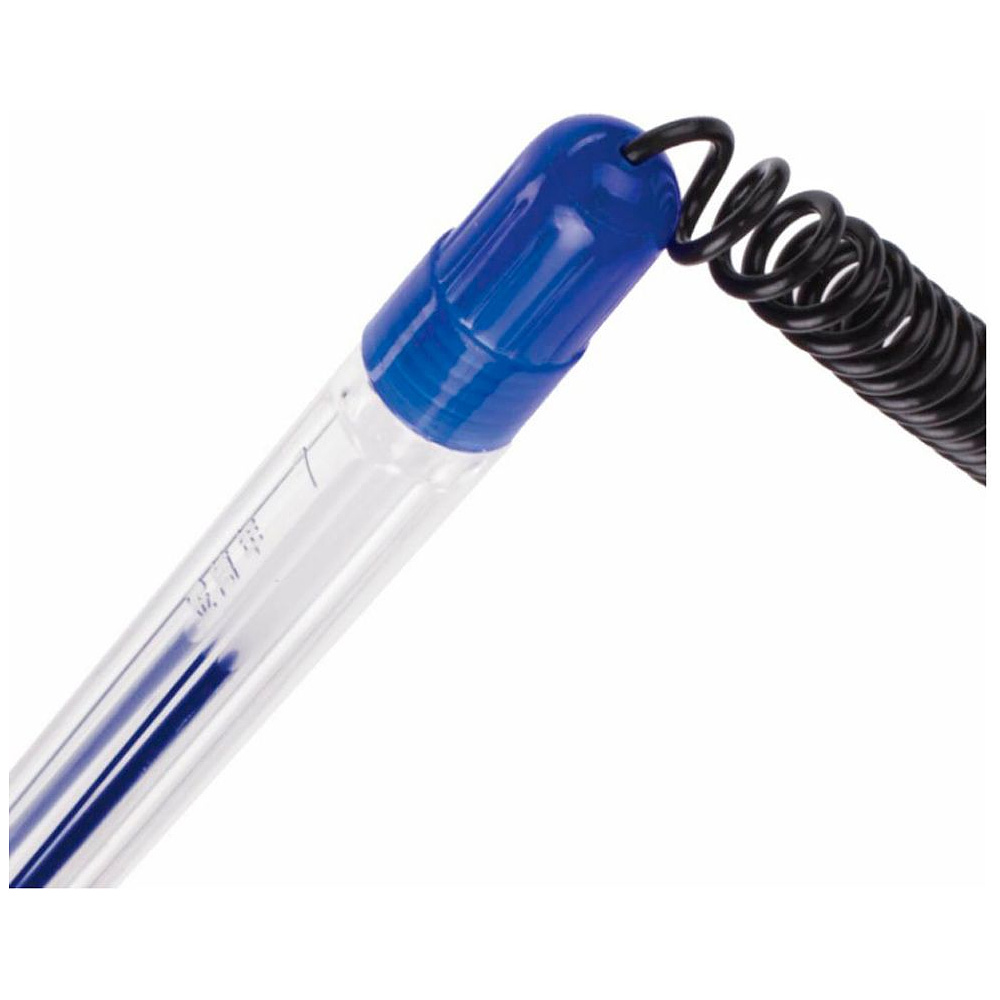 Ручка шариковая на подставке "Counter Pen", 0.5 мм, прозрачный, стерж. синий - 5