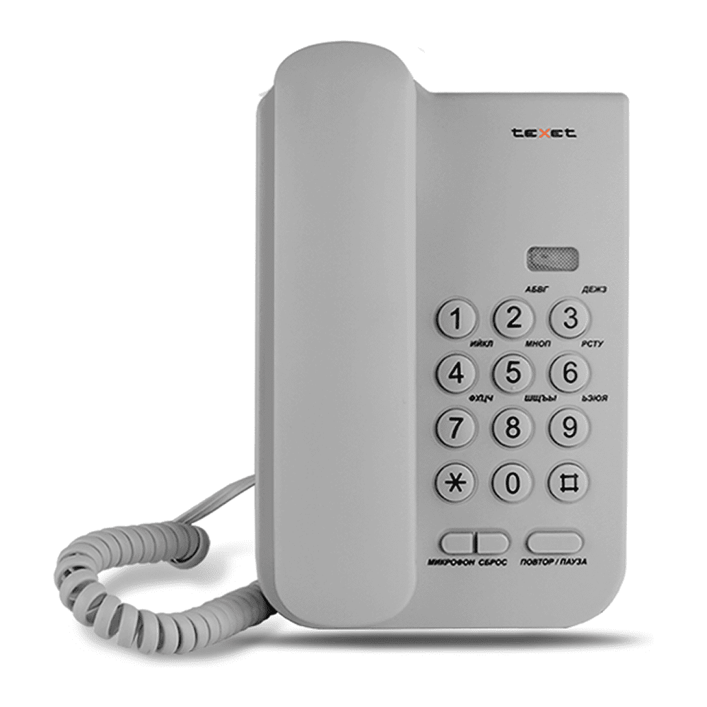 Телефонный аппарат Texet TX-212, светло-серый