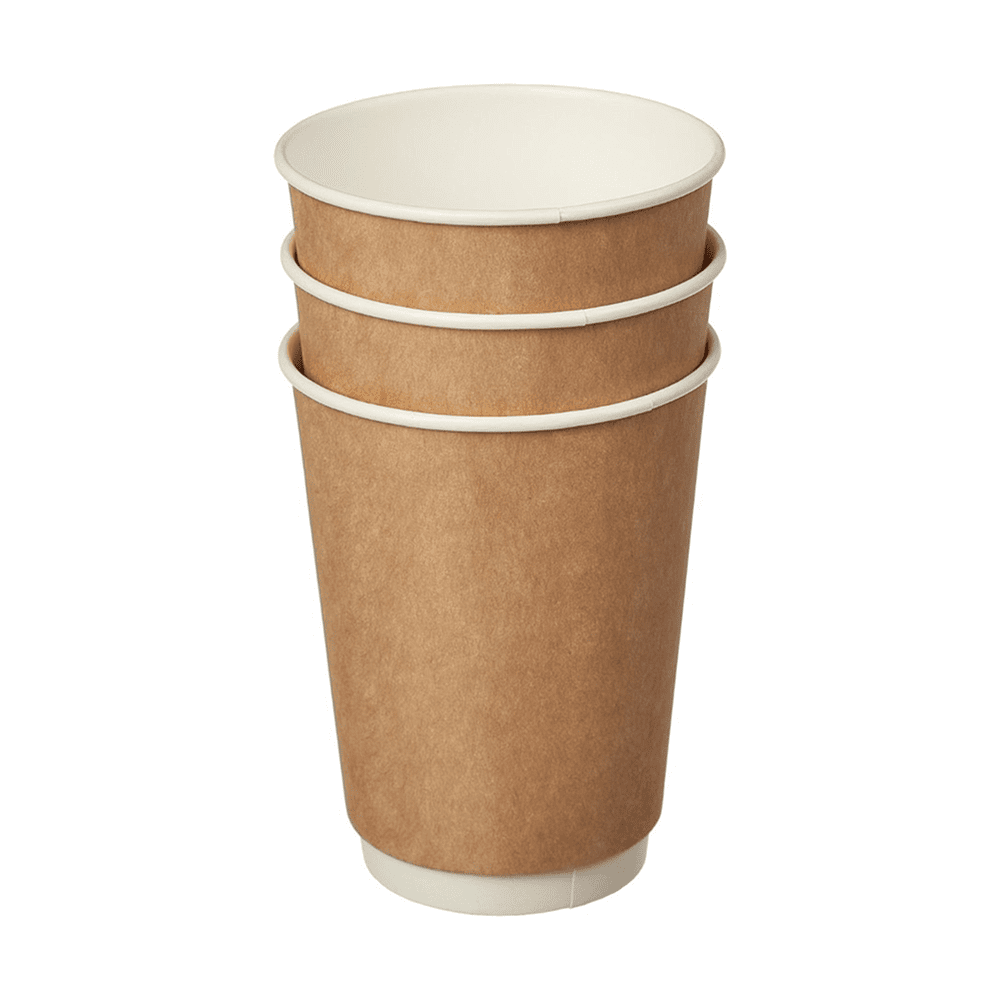Стакан картонный 25 шт, 300 мл, крафт ECO - 3