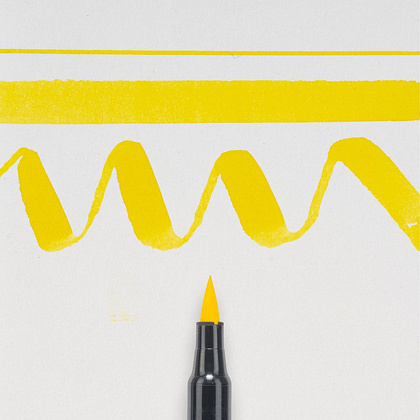 Маркер акварельный "Koi Color Brush", желтый - 2