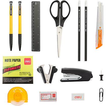 Набор настольный "Deli Maxi 38252А", 260x103x150 мм, черный - 3