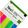 Закладки пластиковые "Yesli:", 12х45 мм, 5 цветов х 20 шт., ассорти неон - 3