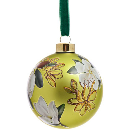 Шар елочный матовый "Ботаника",  d8 см, фисташковый