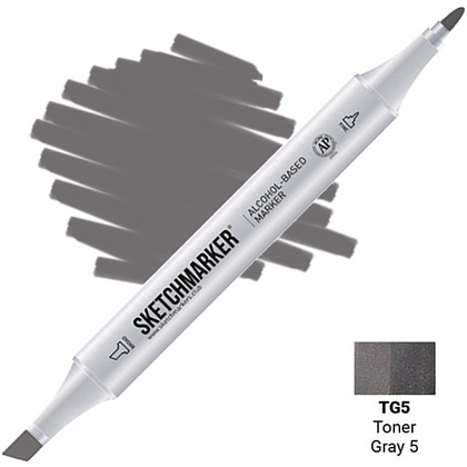 Маркер художественный "Sketchmarker", двухсторонний, TG5 серый тонированный 5