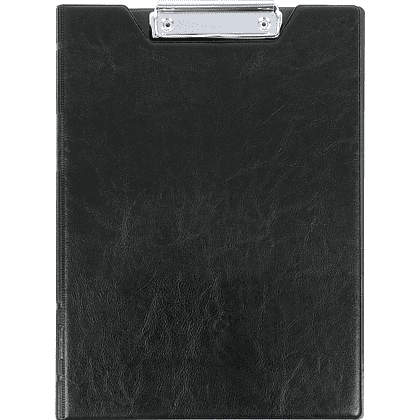 Планшет открывающийся с зажимом, A4, винил, черный
