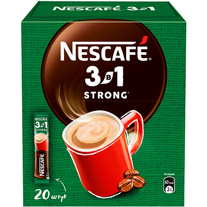 Кофейный напиток "Nescafe" 3в1 крепкий, растворимый, 14.5 г - 16