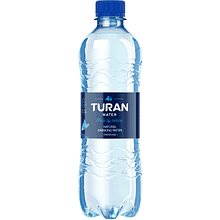 Вода минеральная питьевая "Тuran. Лёгкая", газированная 0.5 л, пластиковая бутылка
