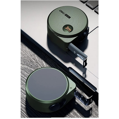 Рулетка Deli HS HT8316L, 3 м х 6 мм, Soft Touch, зеленый - 6