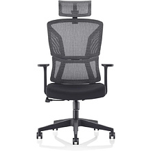 Кресло для руководителя SitZone U-065A сетка/ткань, черный