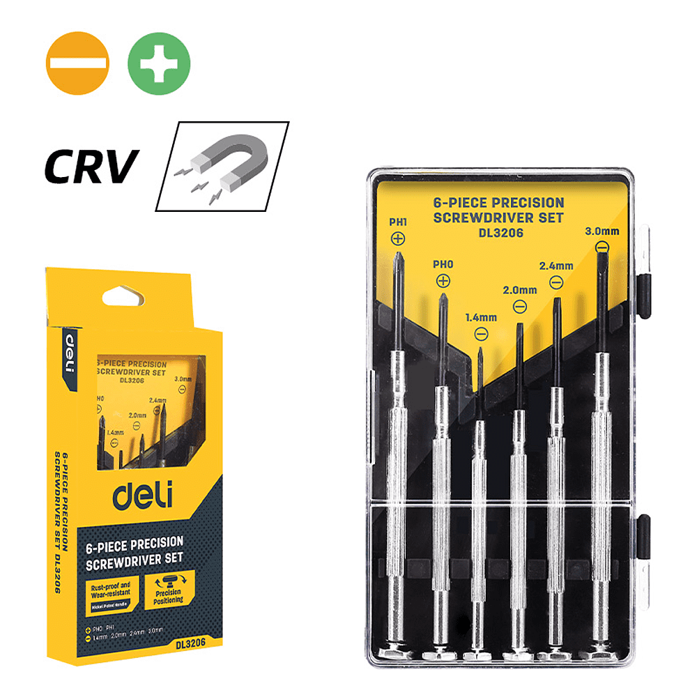 Набор прецизионных отверток Deli YS EDL3206, 6 шт - 8