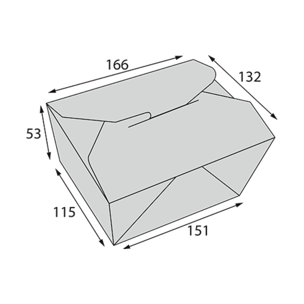 Контейнер бумажный 900 мл, 166/151х132/115х53, 60 шт/упак, крафт - 3