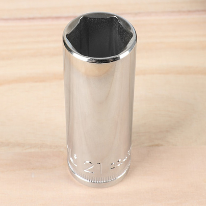 Головка торцевая шестигранная Deli YS EDQ4321 1/2", 21 мм, глубокая, серебристый - 3