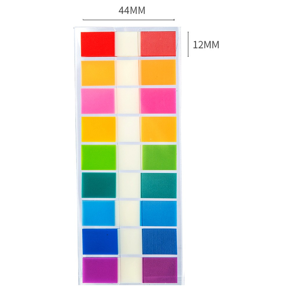 Закладки пластиковые Deli "Stick up", 12x44 мм, 180 шт, ассорти - 3