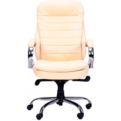 Кресло для руководителя EVERPROF "Valencia", экокожа, металл, бежевый - 2