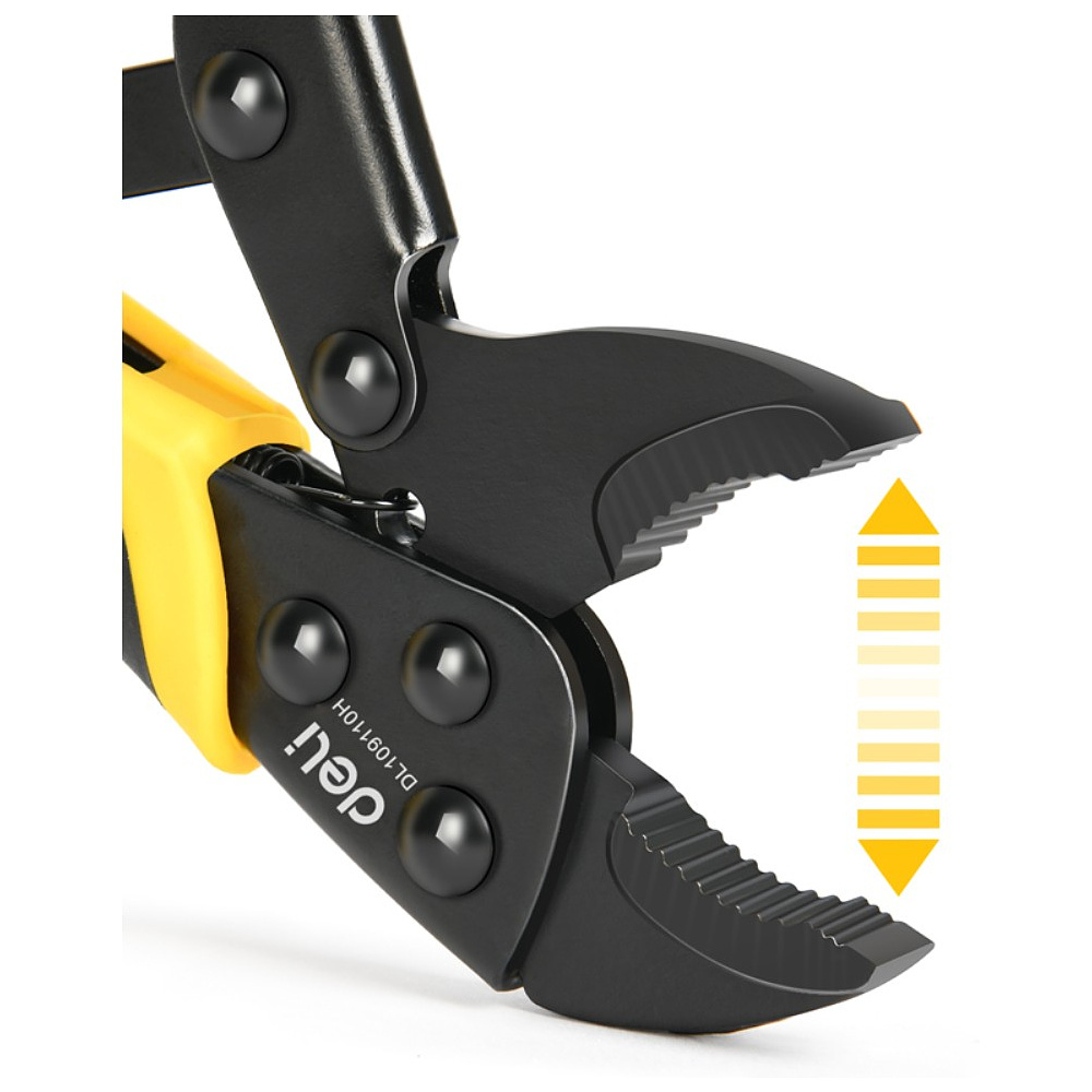 Клещи зажимные "Deli", 250 мм, черный, серый - 4