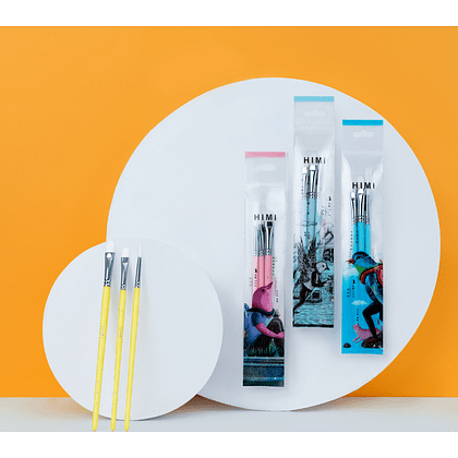 Набор кистей для рисования "Himi Miya Little Bird" синтетика, 3 шт, желтый - 6