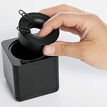 Подставка для скрепок "iLine", черный, белый