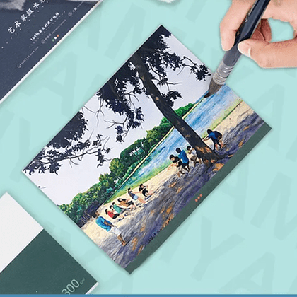Блок-склейка бумаги для акварели "Himi Fabriano", 19,5x27 см, 300 г/м2, 20 листов - 2