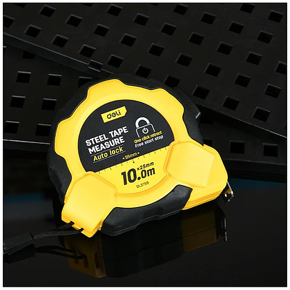 Рулетка Deli YS EDL3799, 10 м х 25 мм, желтый, черный - 10