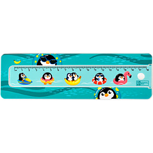 Пенал "Пингвины" с линейкой, 1 отделение