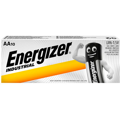 Батарейки алкалиновые Energizer "Industrial AA/LR6", 10шт, щелочные