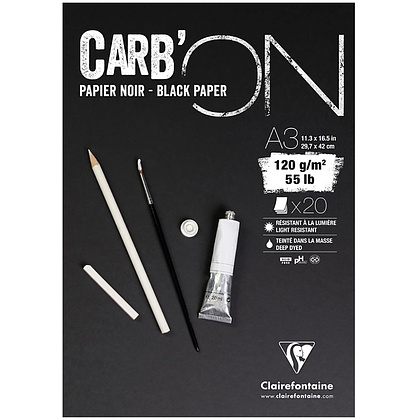Блок-склейка "CarbON", А3, 120 г/м2, 20 листов