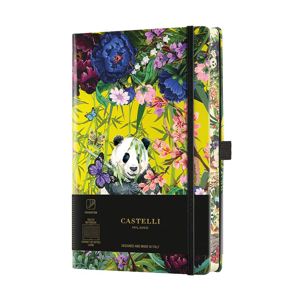 Блокнот Castelli Milano "Eden Panda", A5, 96 листов, линейка, разноцветный