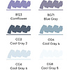 Набор маркеров перманентных двусторонних "Sketchmarker Cool Gray", 6 шт. - 3