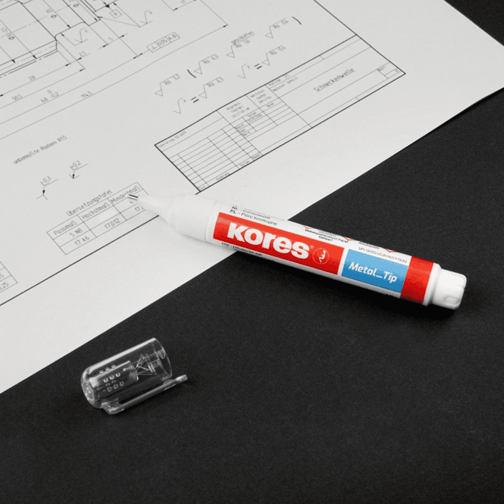 Корректор-ручка "Kores Metal Tip", 9 мл - 3