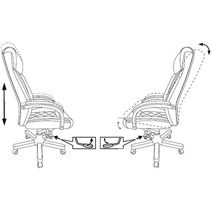 Кресло руководителя Бюрократ "T-9924WALNUT", кожа, металл, дерево, черный - 6