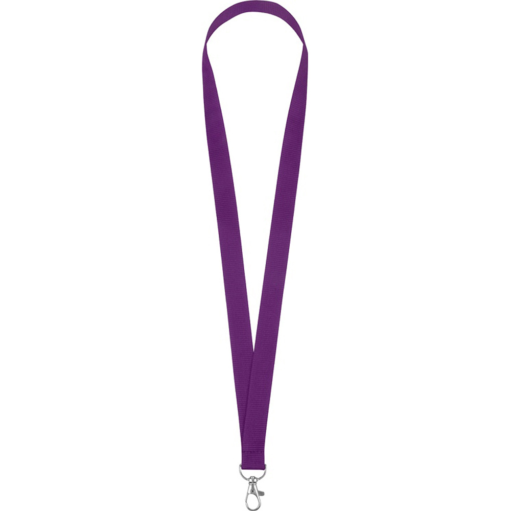 Тесьма с карабином для бейджа "8391", 900x20 мм, фиолетовый