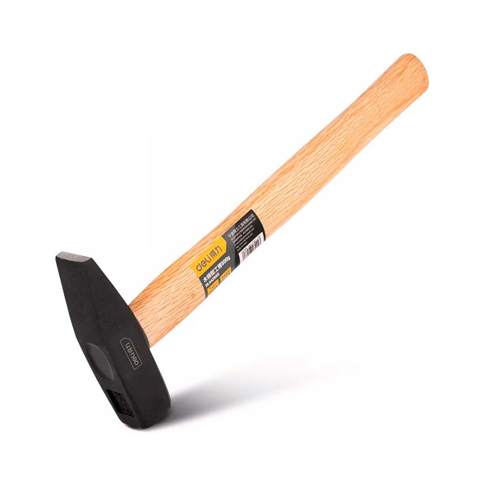Молоток "Deli" 0,5 кг, деревянная рукоятка