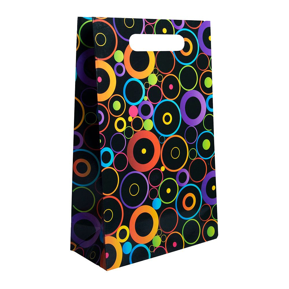 Пакет бумажный подарочный "Яркие фигуры", 32.4x13.7x26.4 см, ассорти - 2
