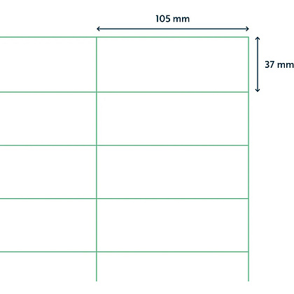 Самоклеящиеся этикетки универсальные "Rillprint", 105x37 мм, 100 листов, 16 шт, белый - 3