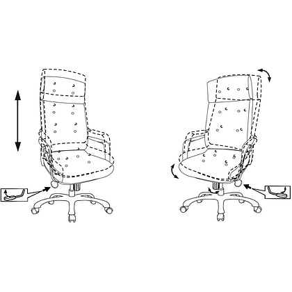 Кресло для руководителя Бюрократ DAO, кожа, коричневый - 12