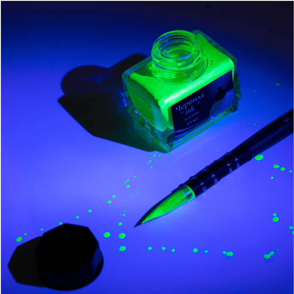 Чернила для рисования и каллиграфии "Малевичъ", неоновые, 15 мл, зеленый - 5