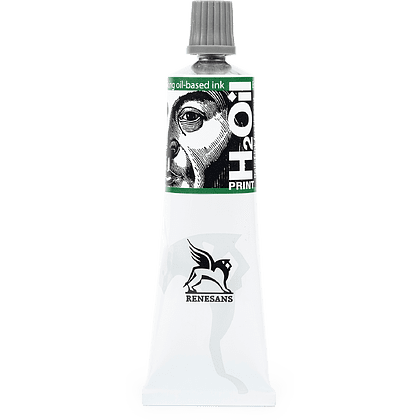 Краски для линогравюры "H20IL INK. Renesans", 05 зеленый изумрудный, 60 мл