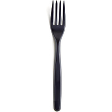Пластиковая вилка одноразовая "ЭЛИТ ОРЕЛ премиум", 180 мм,100 шт/упак, черный