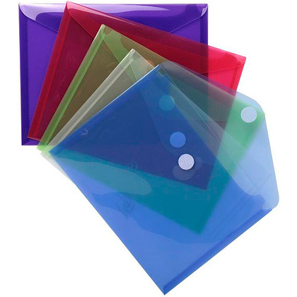 Папка-конверт на липучке "Velcro", A5, ассорти