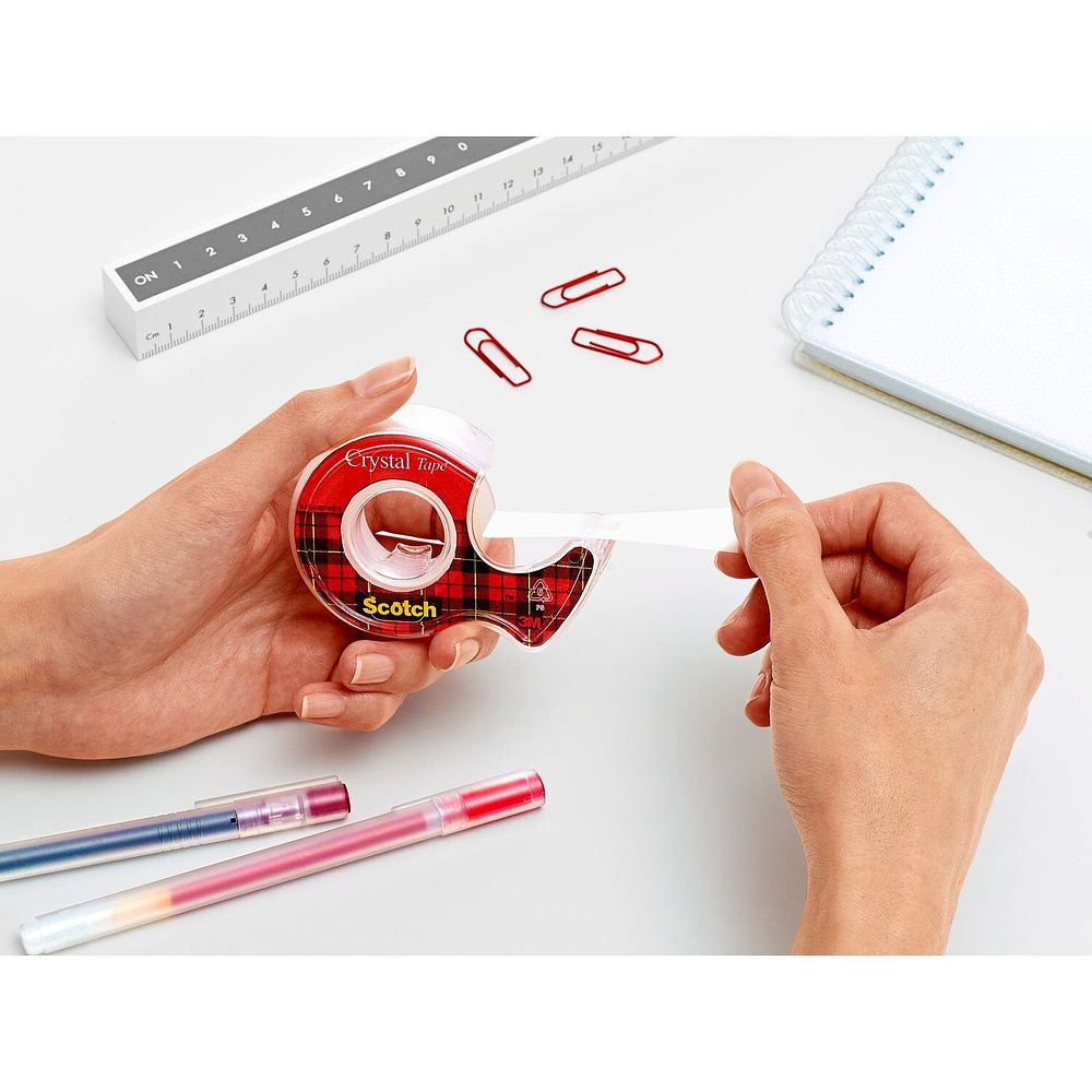 Клейкая лента Scotch "Crystal" в диспенсере, 19x7.5 мм/м - 3